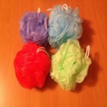 Мочалка - шарик 35 г синт. фиолетовая